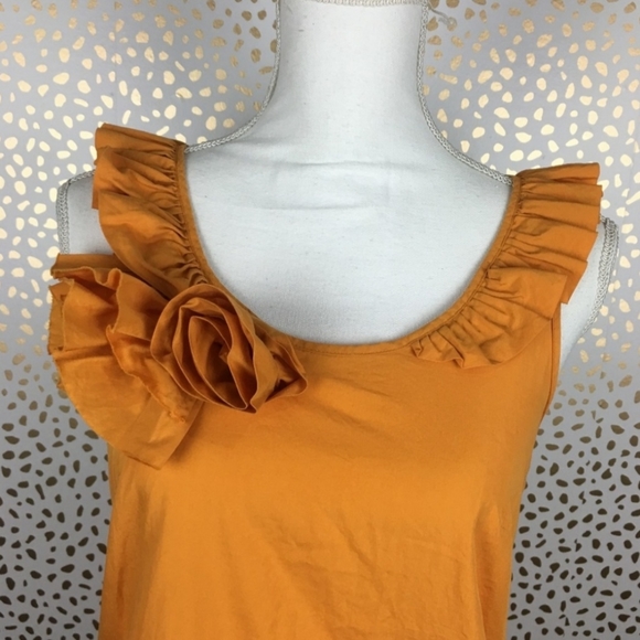 🍑J.CREW Yellow Ruffle Collar Cotton Blouse - Picture 3 of 5